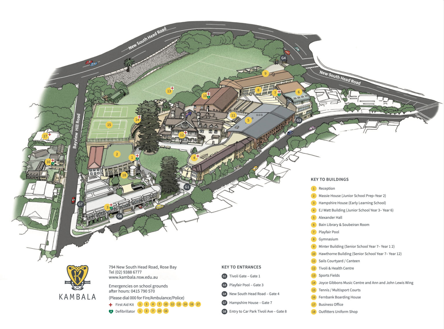 Kambala Our enrolments VirtualTour Map