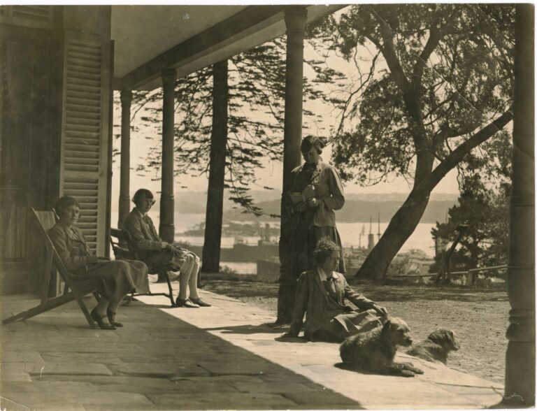 Students on the veranda of Tivoli, c. 1928